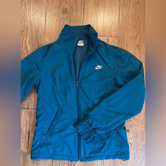 Nike Jackets & Blazers - NWOT Nike Full Zip Windbreaker Small Blue Sportswear Snap Pocket Running 90s